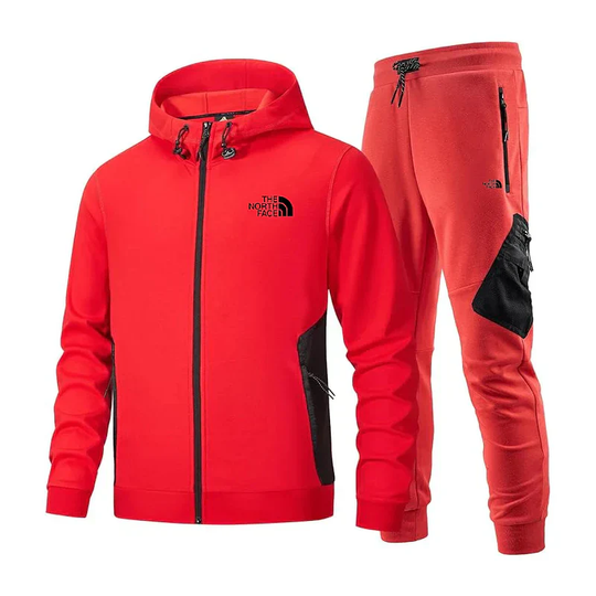 Herren-Hoodie mit Kapuze und langen Ärmeln, Trainingsanzug-Set